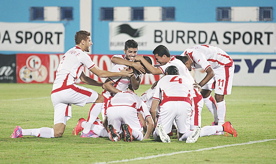 فرحة لاعبي تونس بالفوز (رويترز)