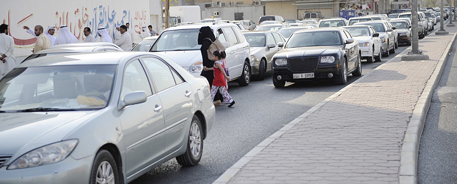 ازدحامات كبيرة في أول يوم دراسي