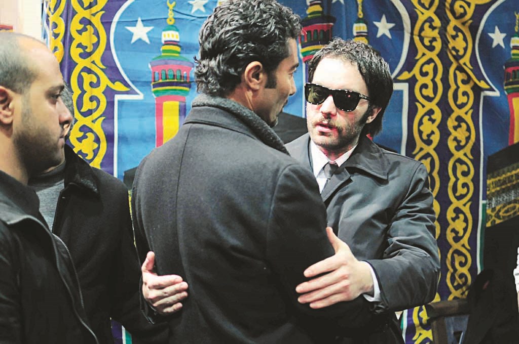 خالد النبوي شارك في العزاء