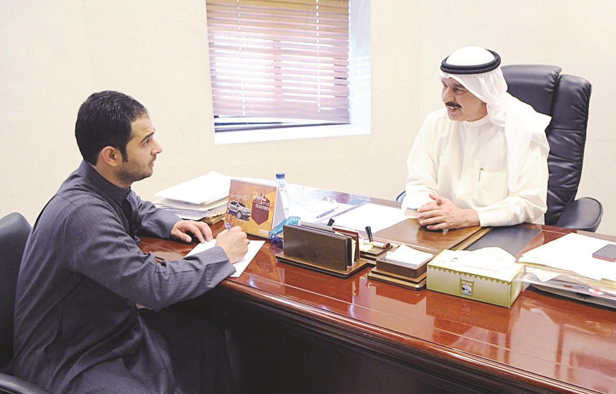 الصبيح متحدثاً للزميل محمد أنور