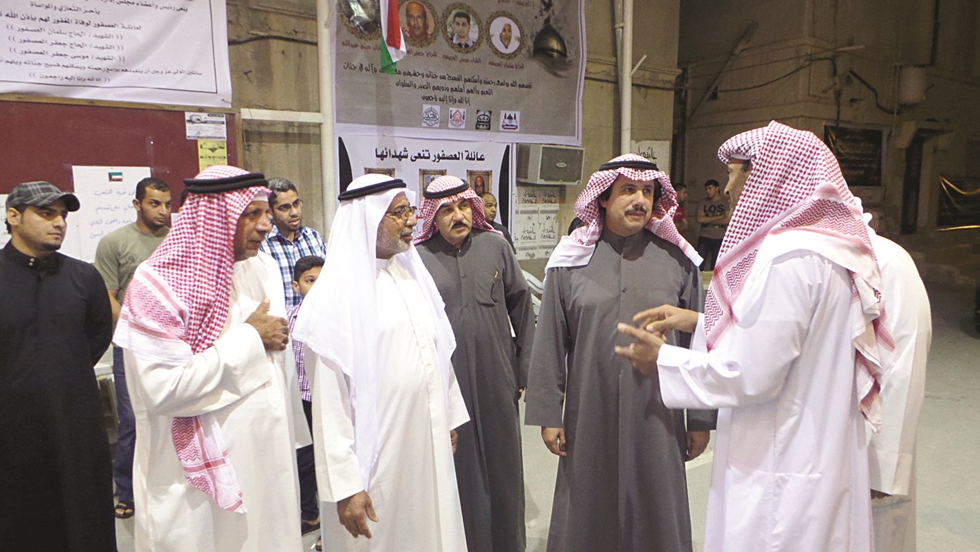 ... ومتحدثاً الى أحد أسر الضحايا