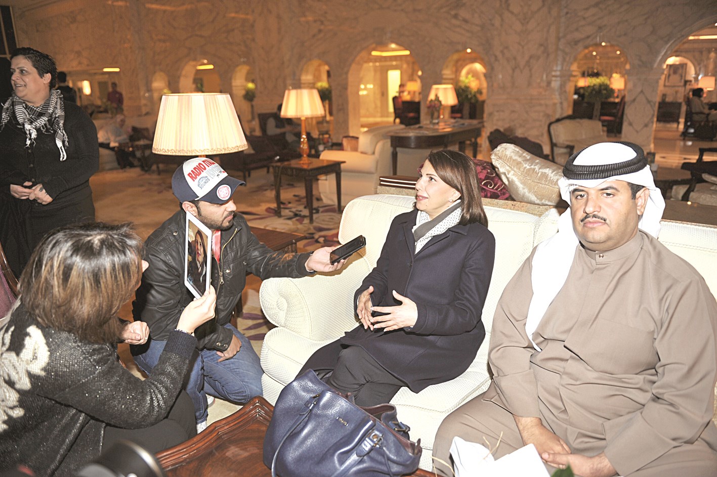 ... ومتحدثة إلى الزميل علاء محمود