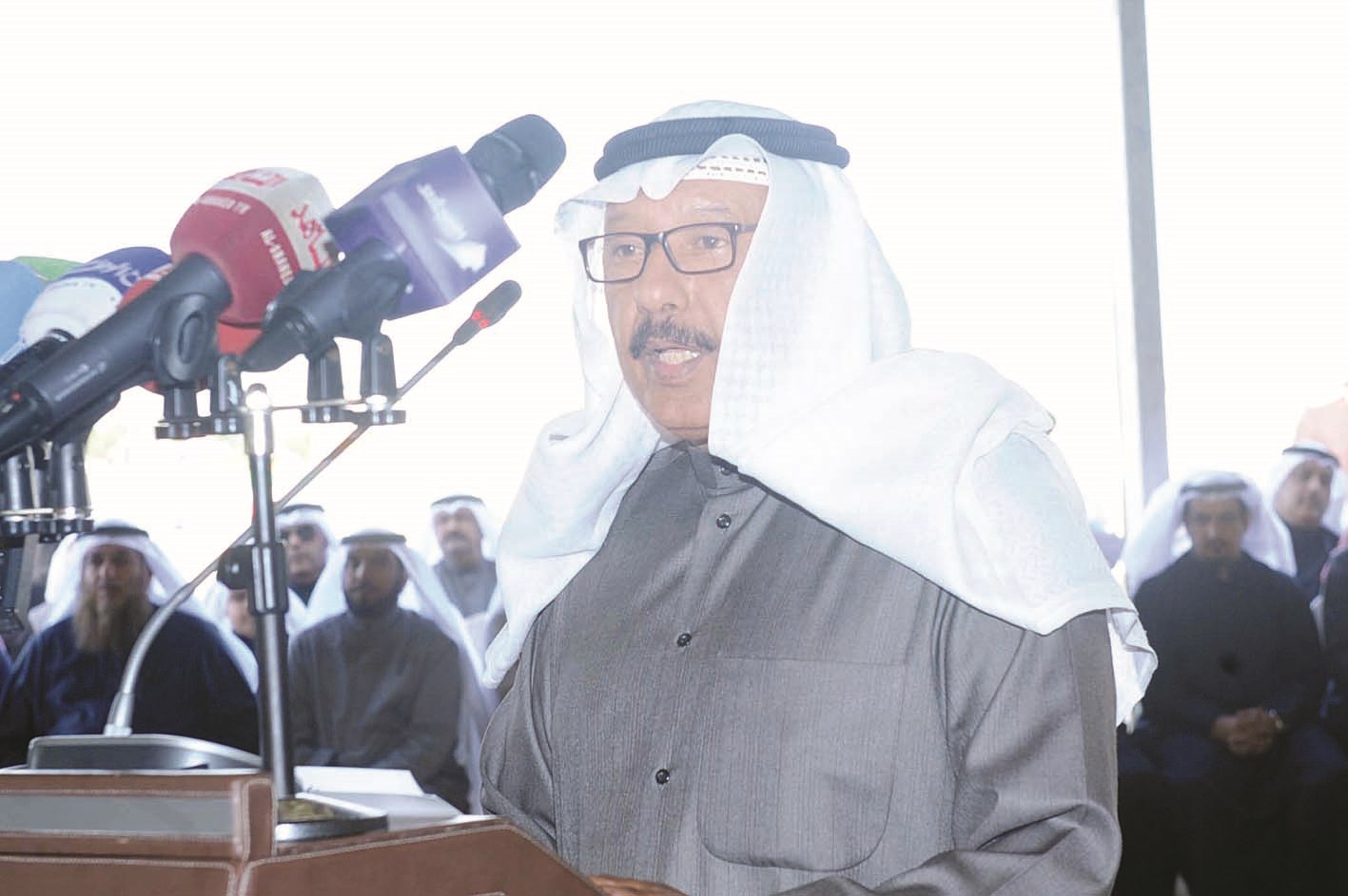 يوسف السعودي يلقي كلمة المتقاعدين