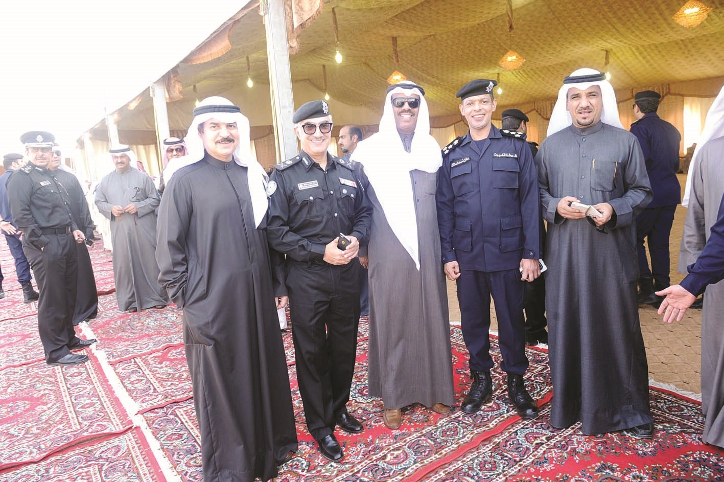 اللواء المتقاعد محمد الجمعة مع اللواء ابراهيم الطراح والعميد عادل الحشاش