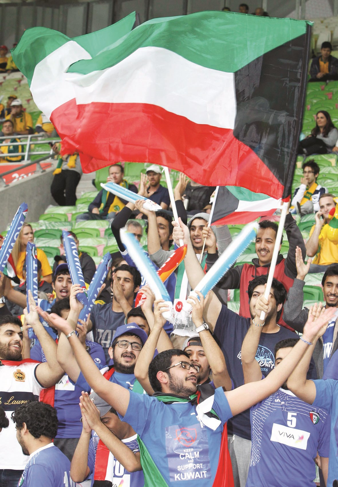 طلبة الكويت في أستراليا آزروا الفريق