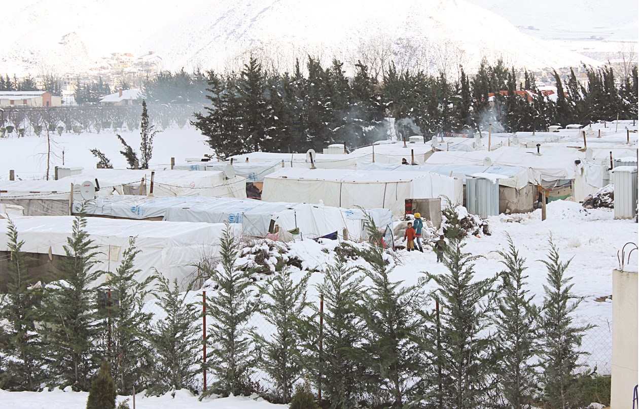 ثلج وبحر في لبنان (الصورة عن موقع «النشرة»)