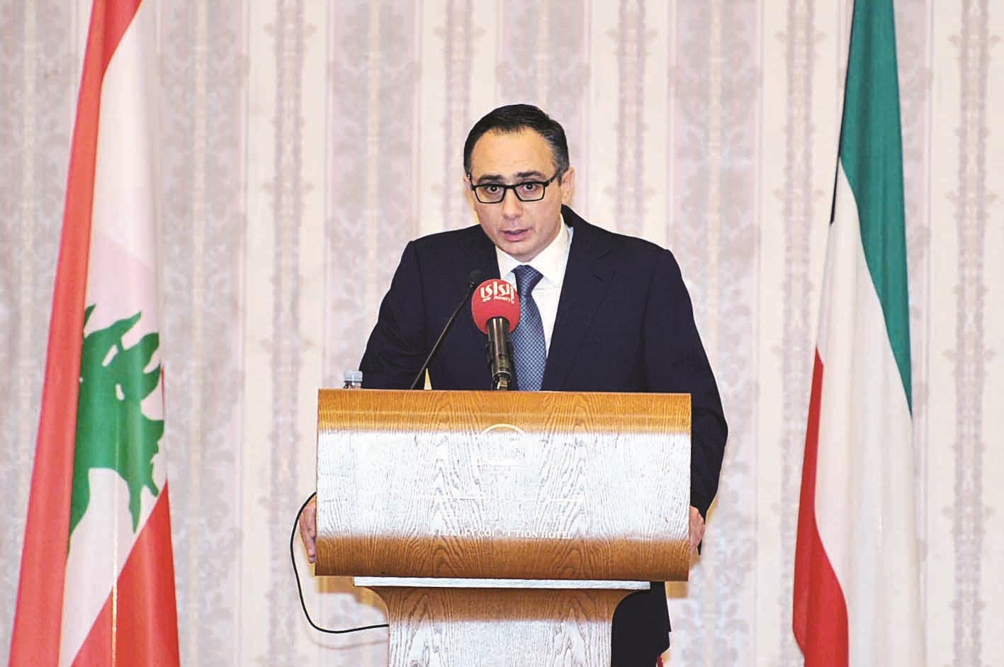 حسن حجيج مرحّباً باللواء إبراهيم وبالحضور (تصوير نور هنداوي)