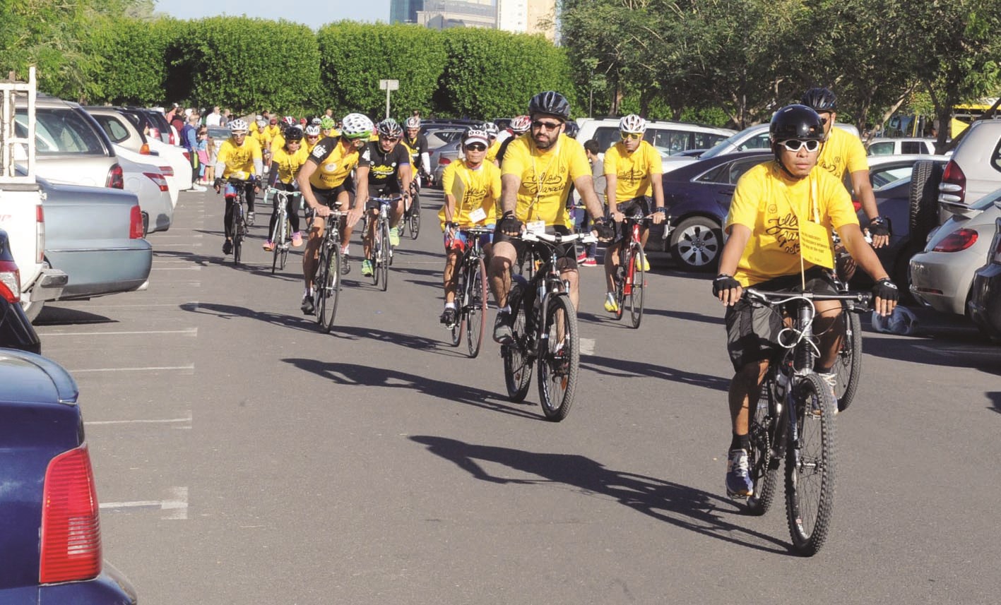 مشاركة بالدراجات الهوائية