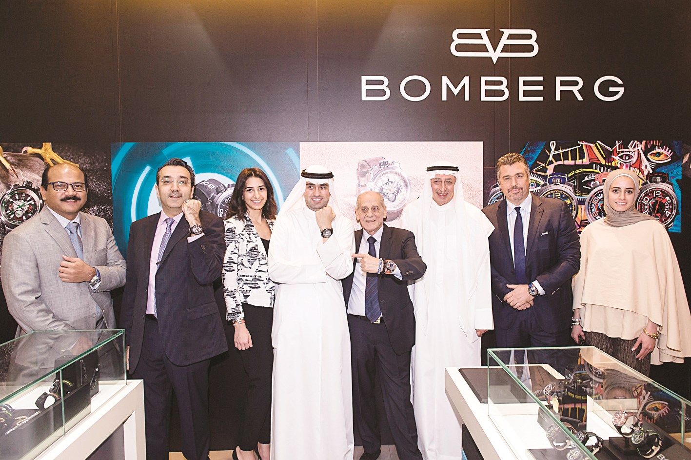 بهبهاني ودي لا كروا وجاك تيديشي في حفل الإطلاق