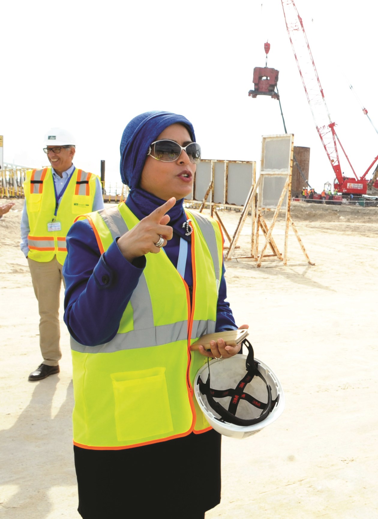 مي المسعد في موقع المشروع