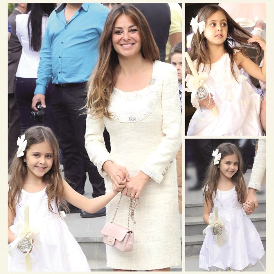 ريما قرقفي زوجة فرنجية وابنته فيرا