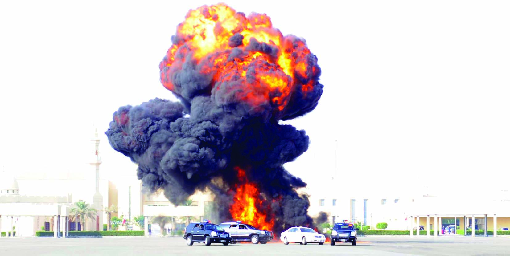 استعراض للقوات الخاصة خلال افتتاح دورة الألعاب الشرطية لدول «مجلس التعاون»