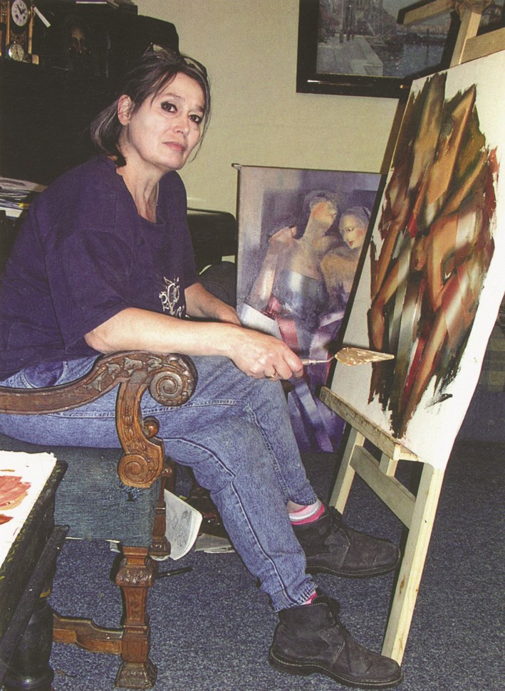 في لحظة حوار بين اللوحة والفرشاة