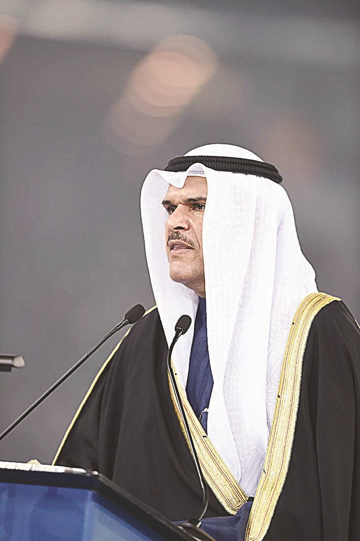 الشيخ سلمان الحمود خلال إلقاء كلمته