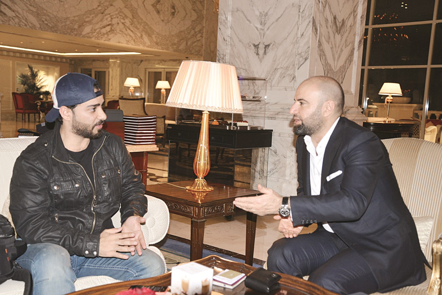 النطّاح متحدثاً للزميل علاء محمود