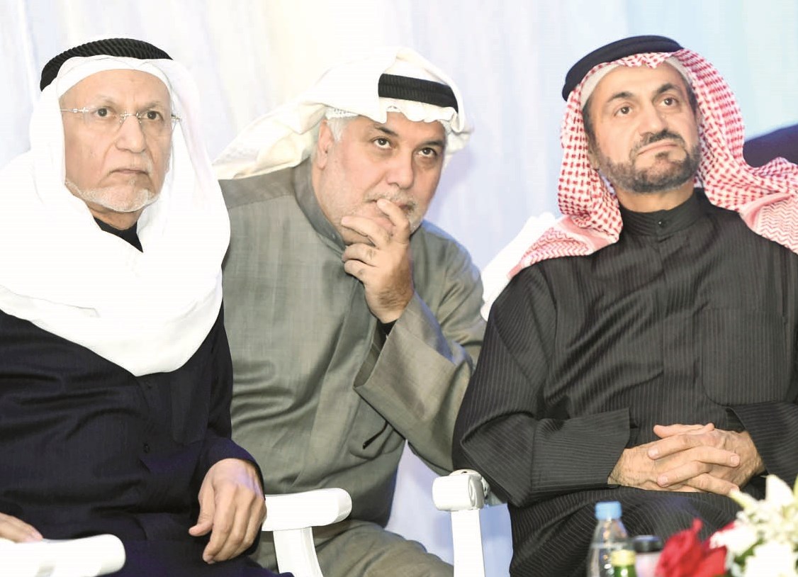 الوزيران السابقان عبدالوهاب الوزان وفاضل صفر في حفل التأبين