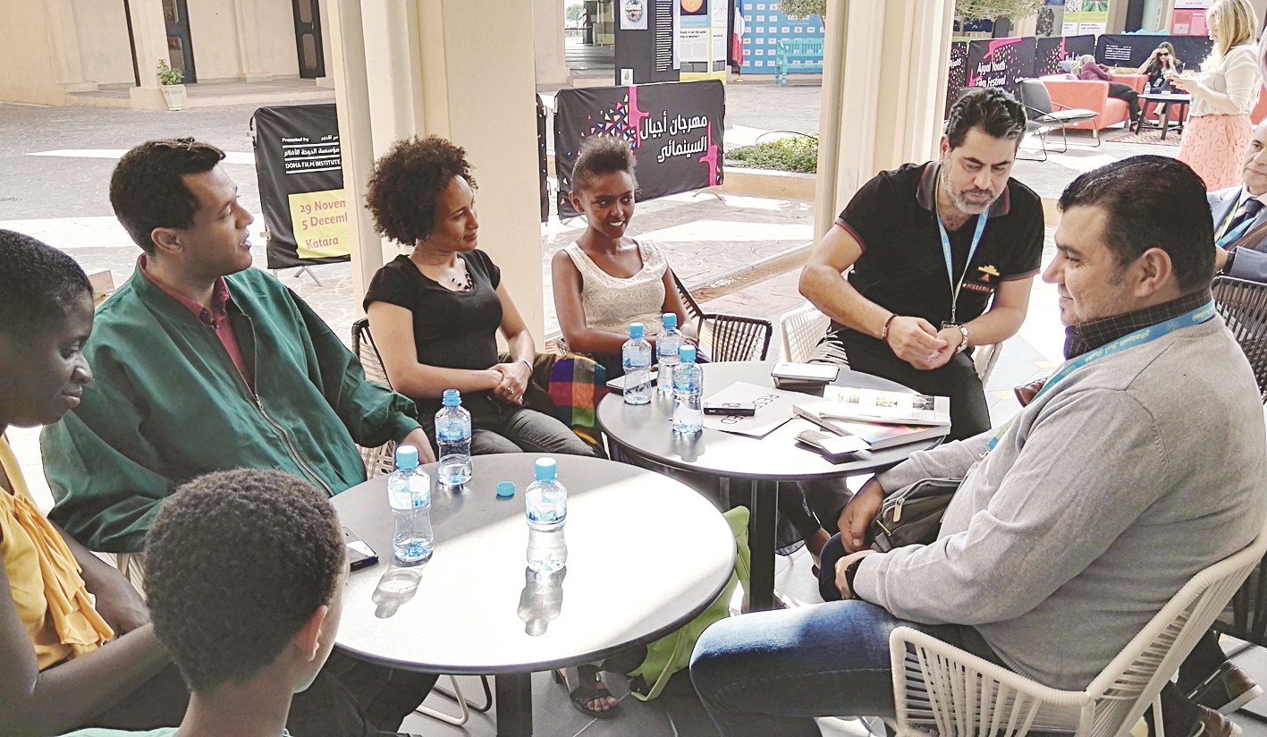 فريق عمل الفيلم خلال اللقاء الصحافي