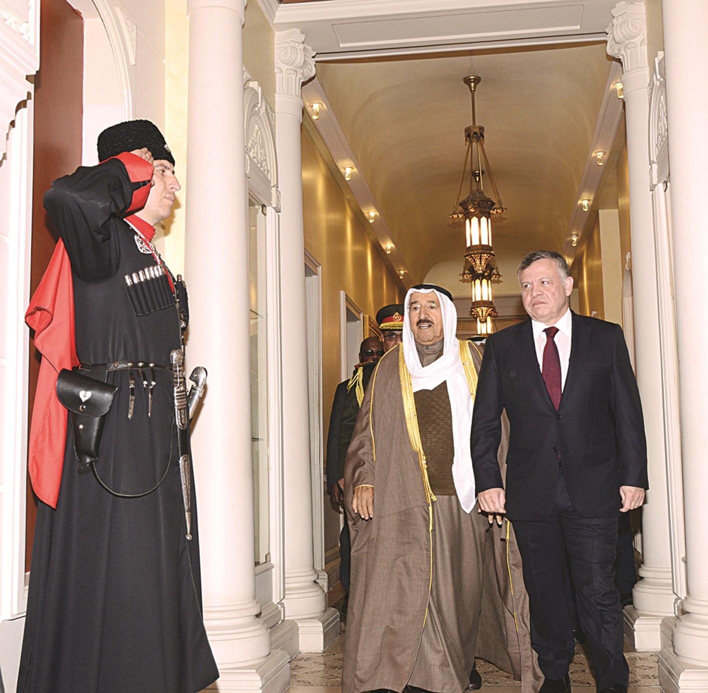 الأمير وعبدالله الثاني قبيل المحادثات