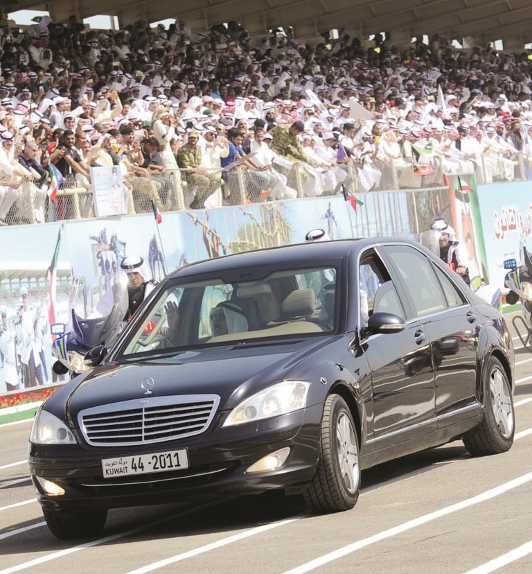 سمو الأمير لدى وصوله إلى الأكاديمية