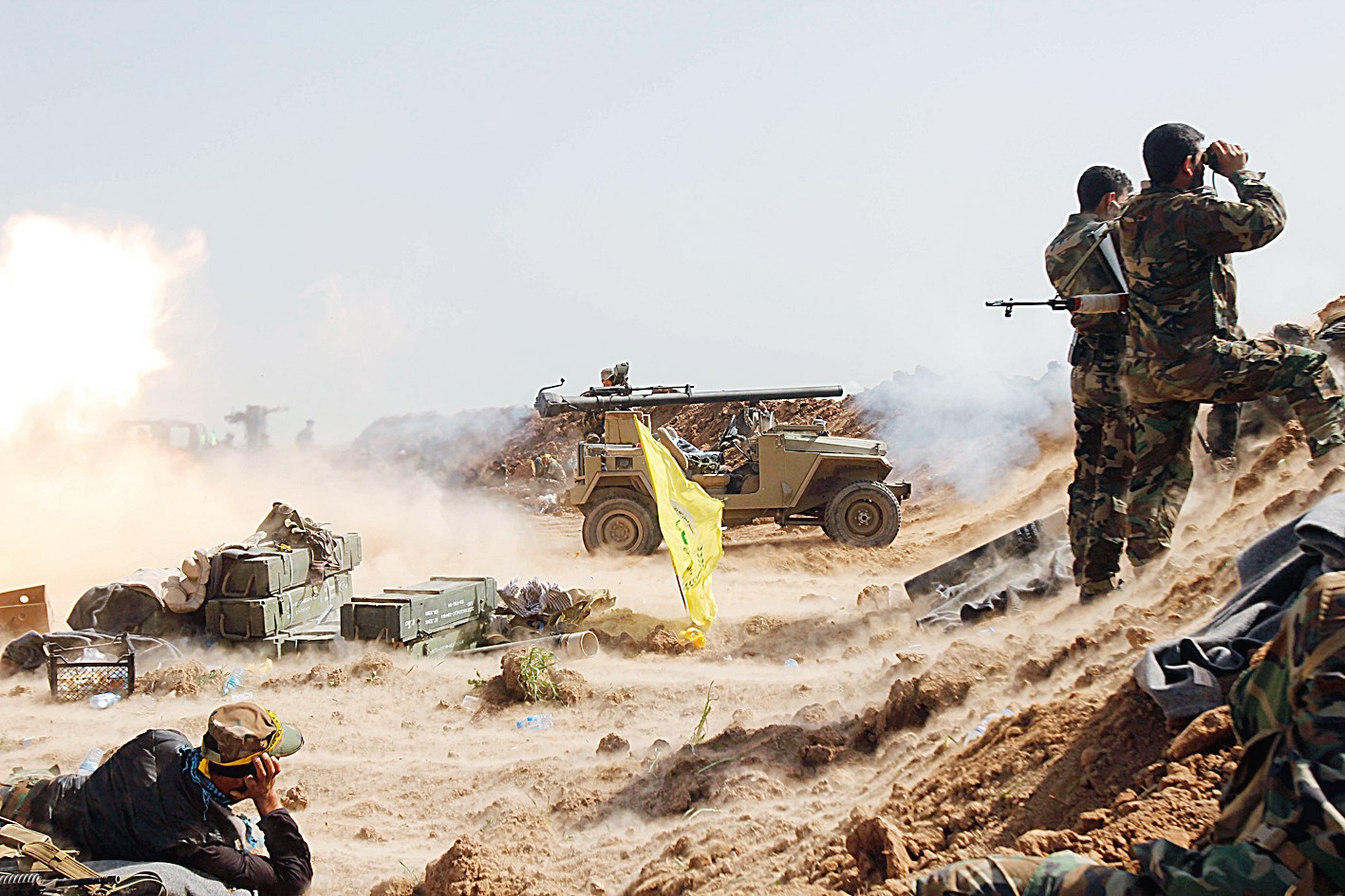 u0645u0642u0627u062au0644u0648u0646 u0634u064au0639u0629 u064au0637u0644u0642u0648u0646 u0635u0648u0627u0631u064au062e u062eu0644u0627u0644 u0645u0639u0631u0643u0629 u0645u0639 u00abu062fu0627u0639u0634u00bb u0641u064a u0642u0631u064au0629 u0628u0634u064au0631 u0627u0644u062au0631u0643u0645u0627u0646u064au0629 u0634u0645u0627u0644 u0627u0644u0639u0631u0627u0642 (u0631u0648u064au062au0631u0632)