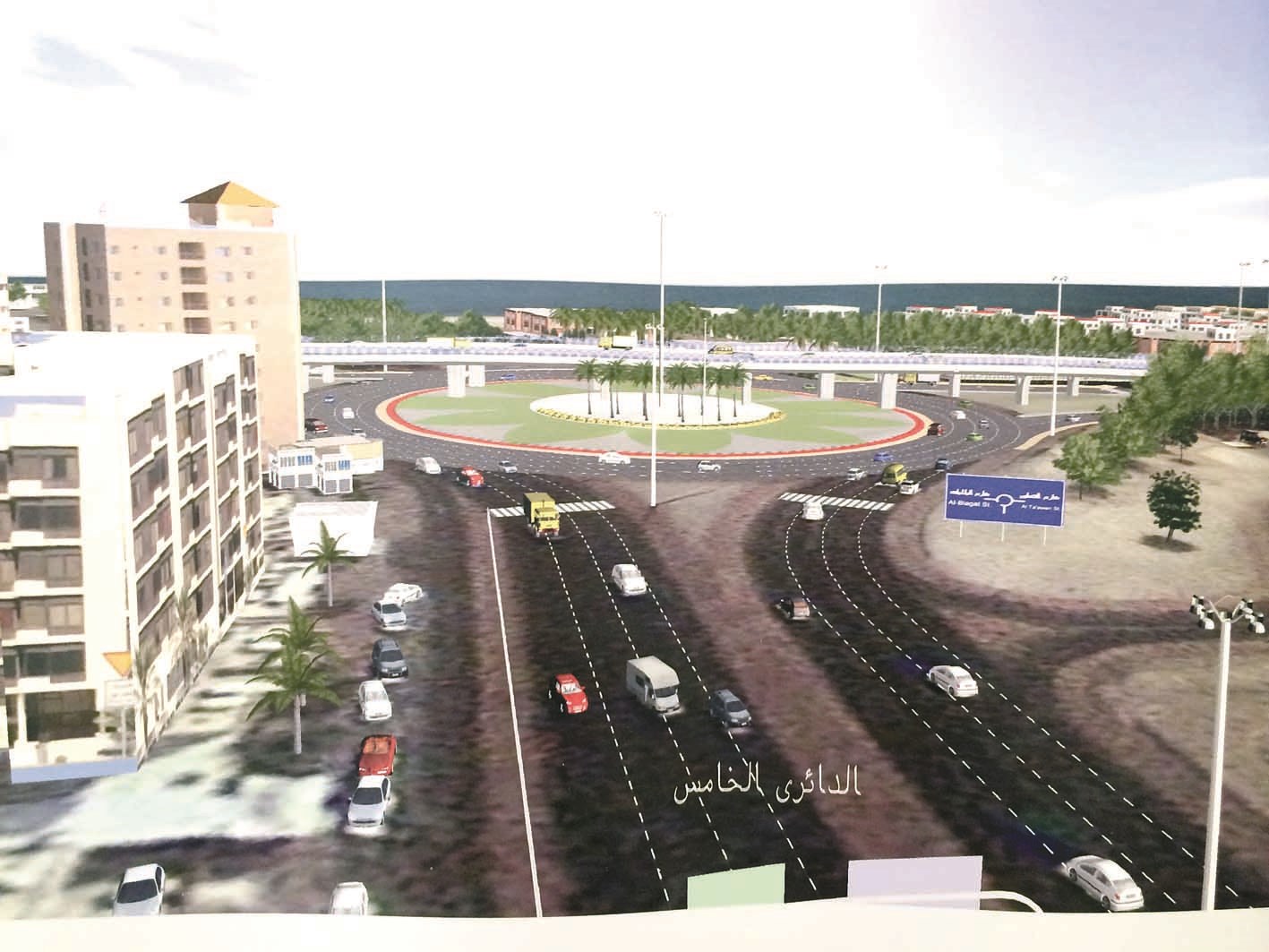 مخطط لتطوير مدخل الدائري الخامس على دوار البدع