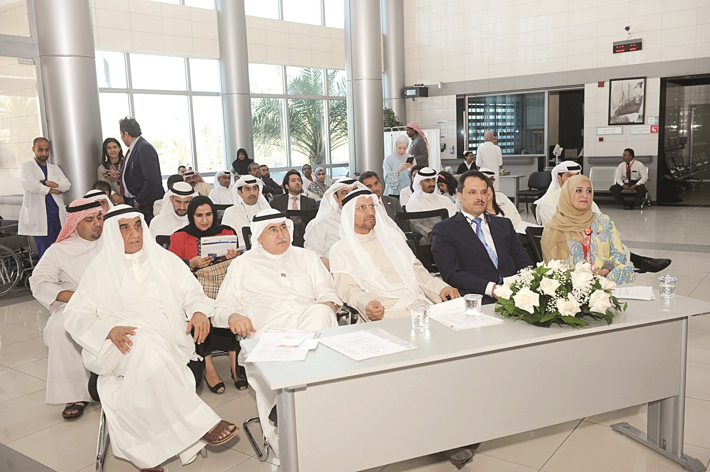 الحربي والوزان في مقدم الحضور (تصوير جلال معوض)