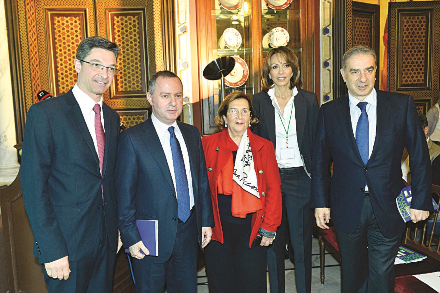 مع وزيري الثقافة والسياحة ريمون عريجي وميشال فرعون