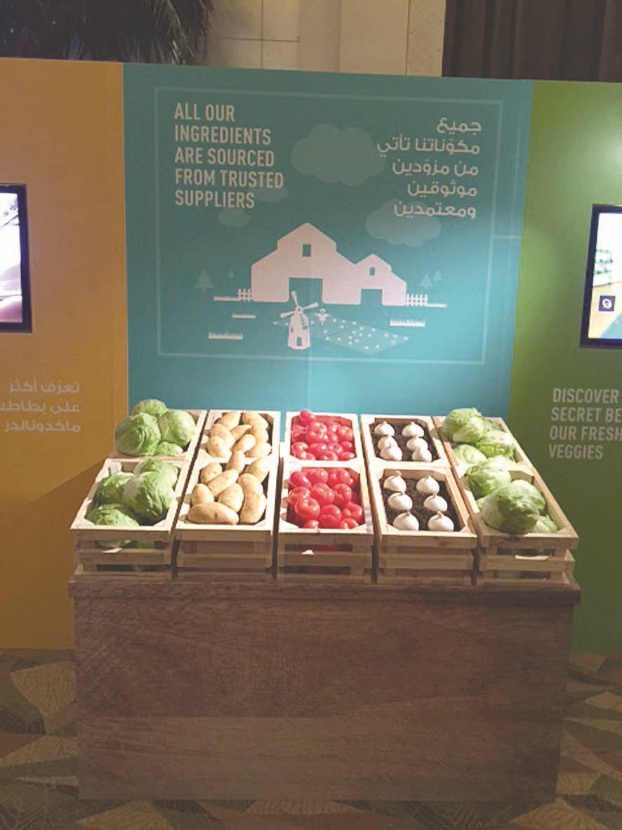 الخضار المستخدم في مطاعم ماكدونالدز