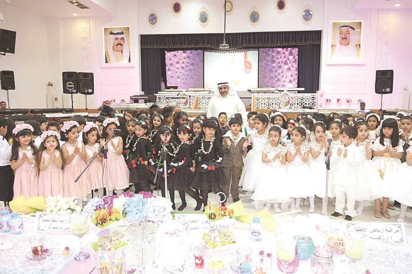 براعم الروضة أثناء الحفل الموسيقي