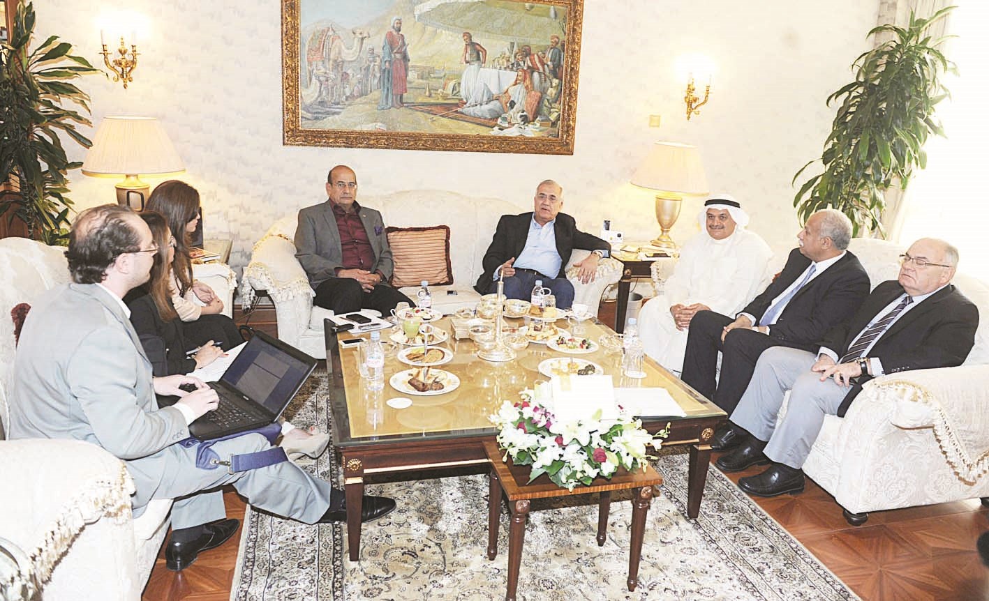 سليمان متحدثاً في المؤتمر الصحافي (تصوير زكريا عطية)