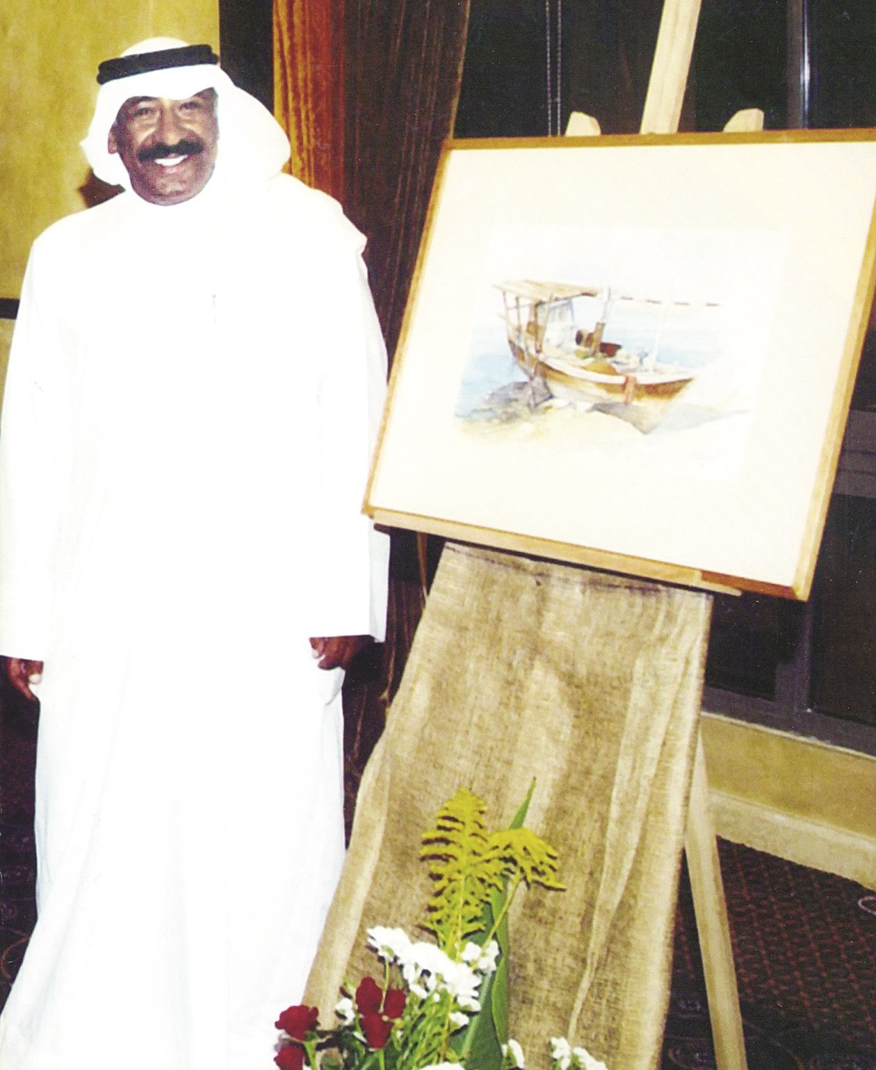 سعود الفرج في مرسمه