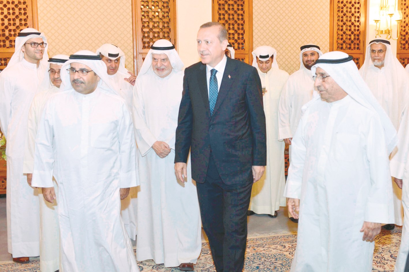 عبدالعزيز ومحمد الشايع يستقبلان الرئيس التركي