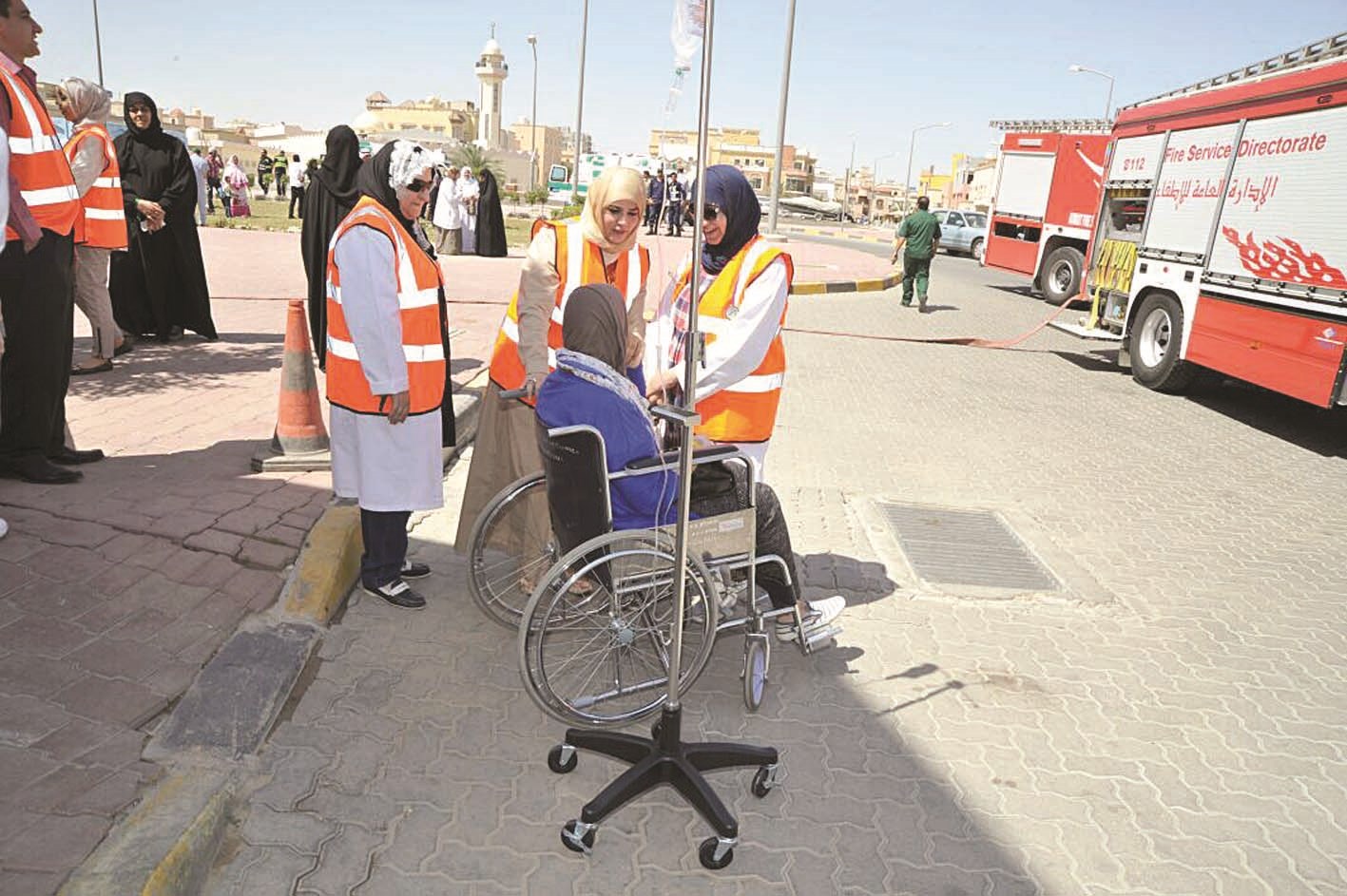 جانب من التدريب على الإخلاء