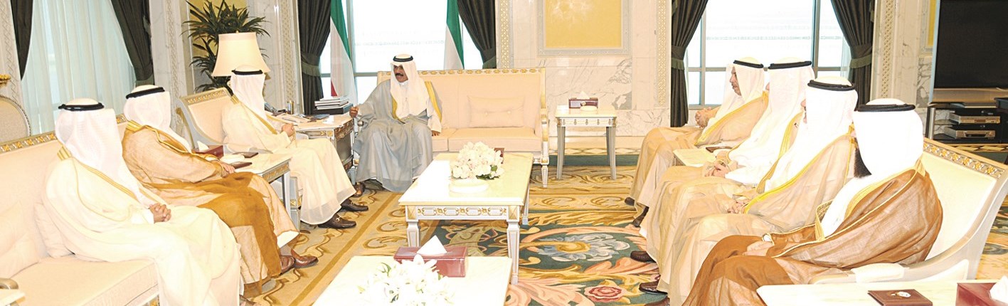 سموه مستقبلاً الغانم ووفد المؤتمر البرلماني الدولي