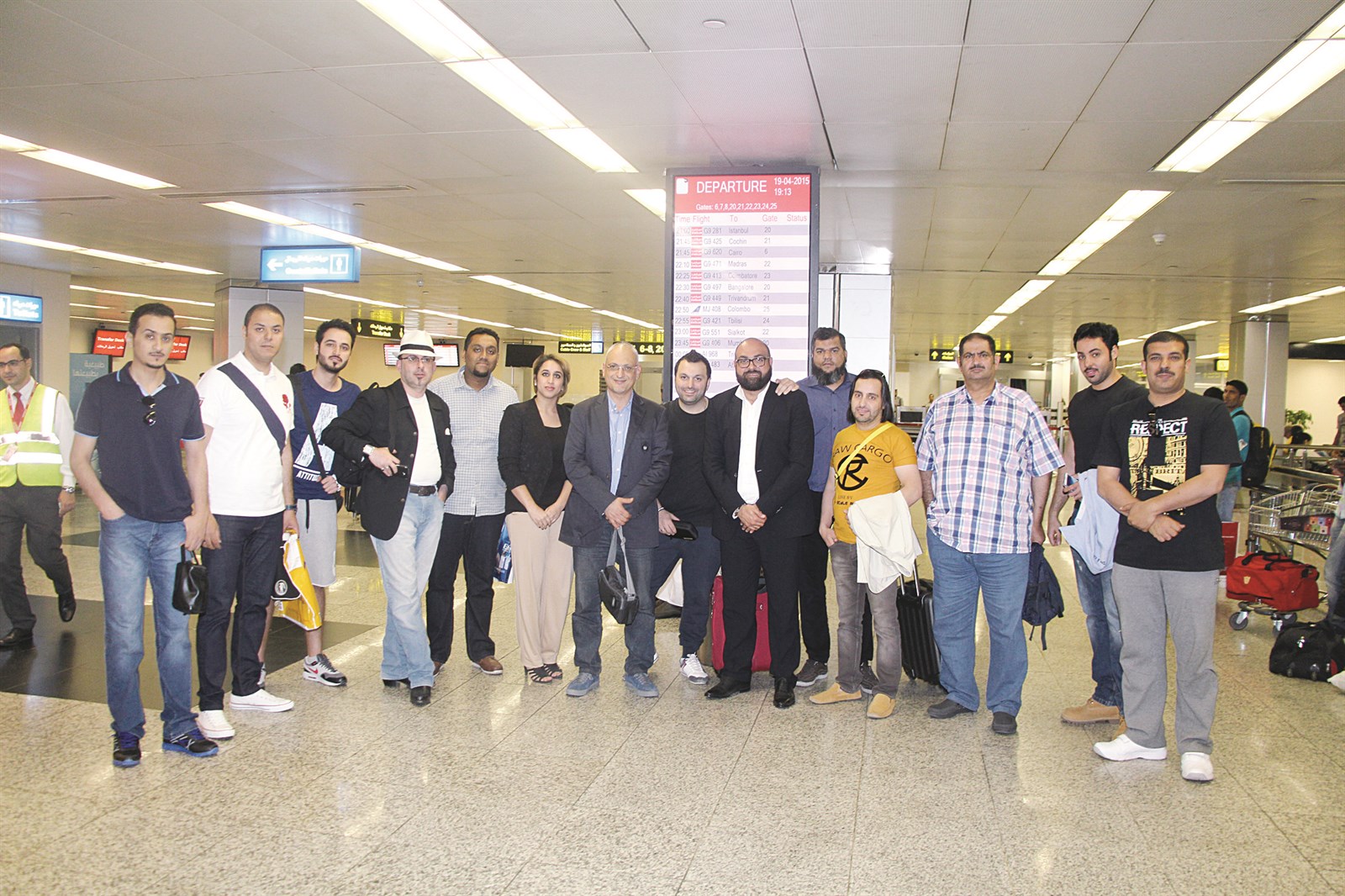 وفد الإعلاميين المشارك في رحلة طيران «العربية»