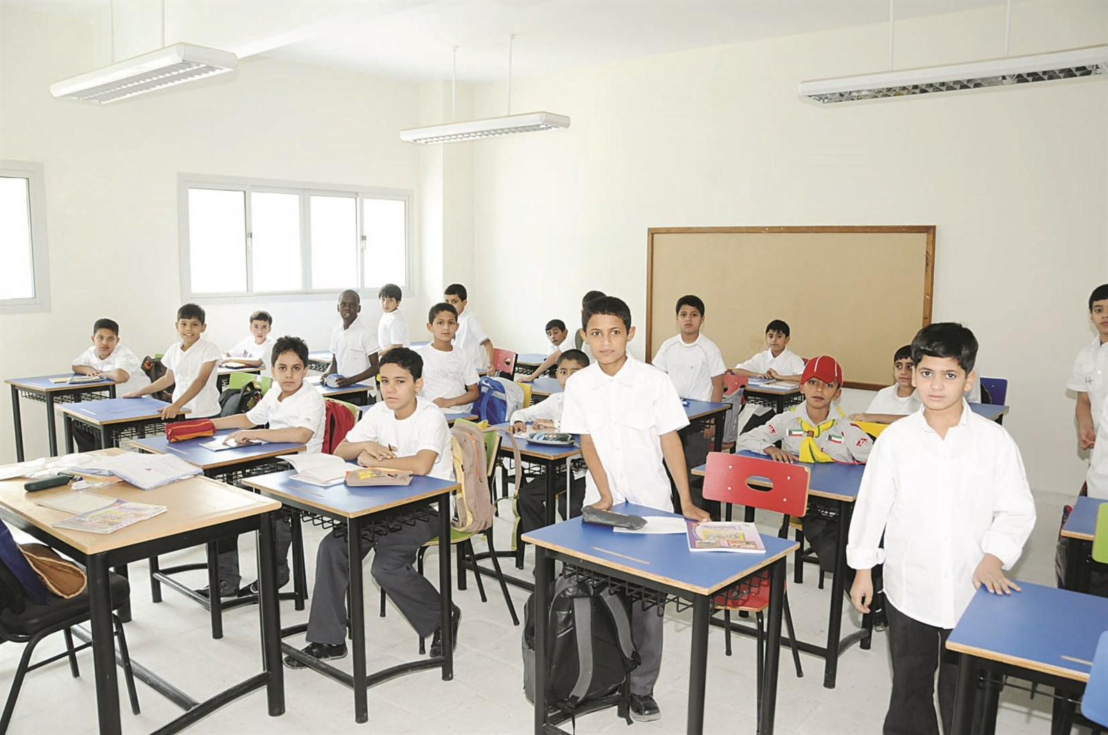 كثافة معتدلة في الفصول الابتدائية