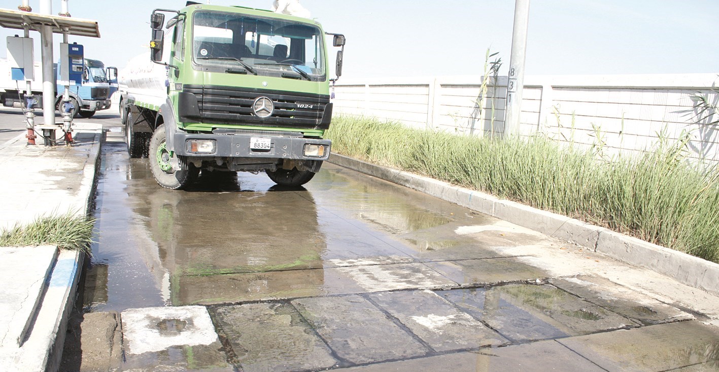 المياه المهدورة على الأرض