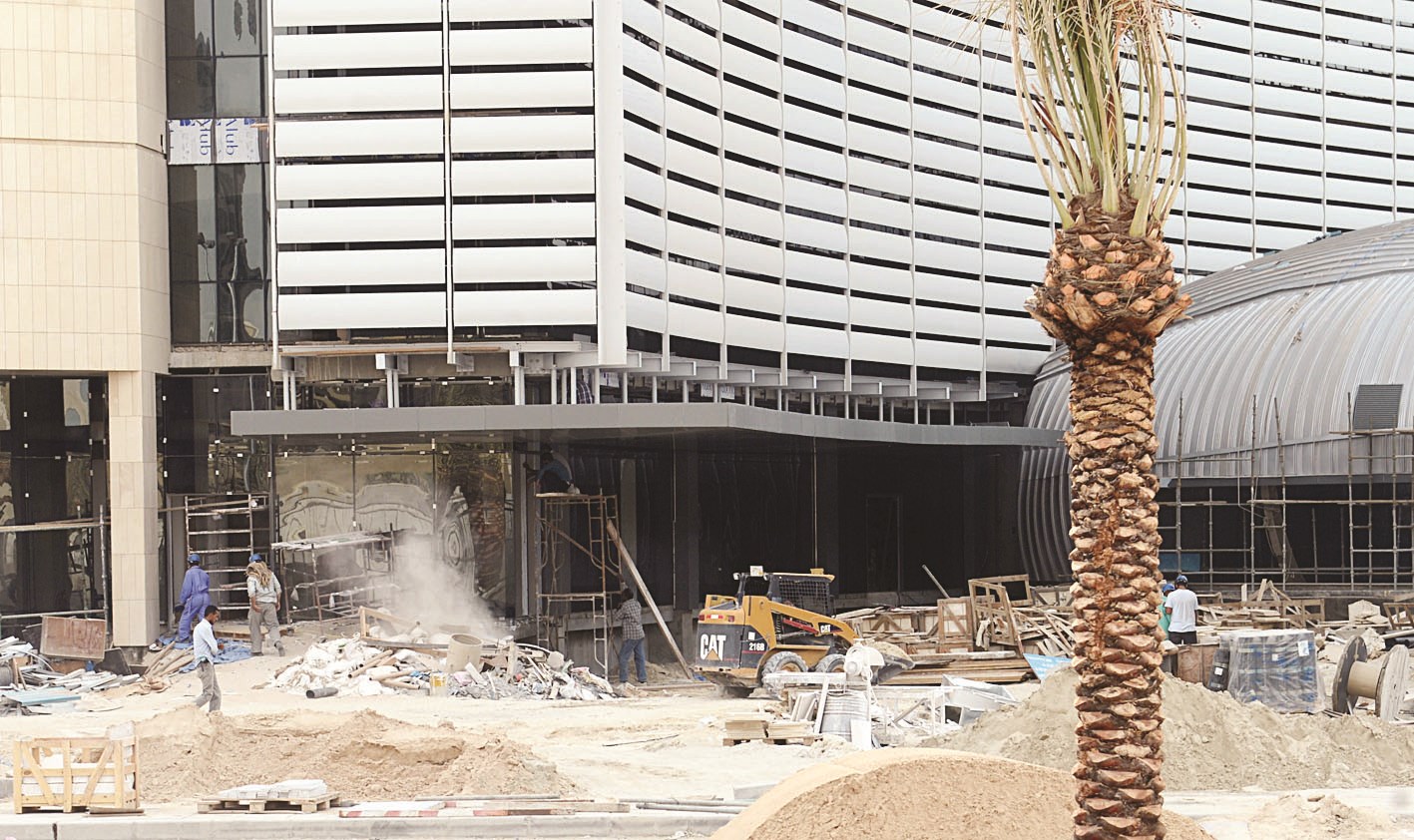 النخيل يرتفع مع البناء