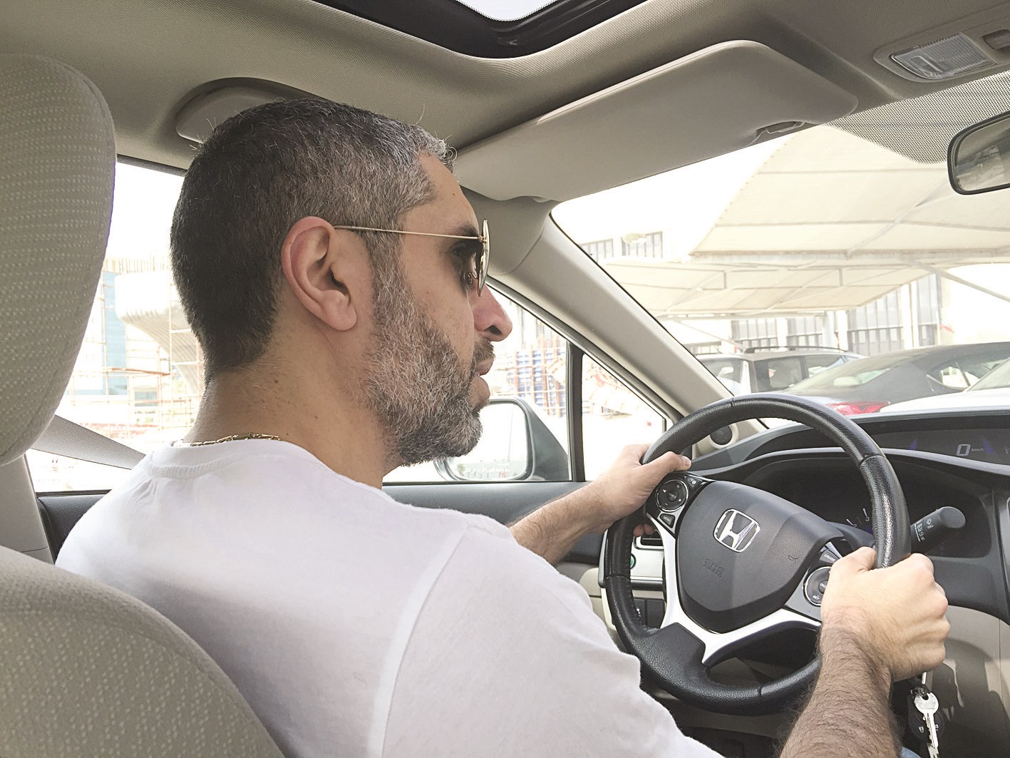 الزميل سهيل الحويك خلال التجرية