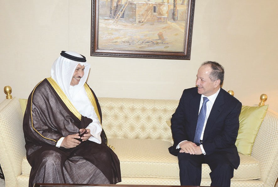 بارزاني مستقبلا جابر المبارك