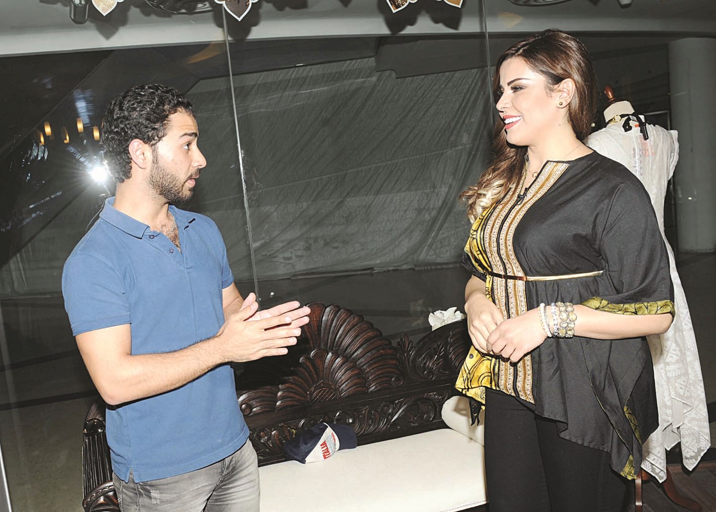 متحدثةً للزميل علاء محمود