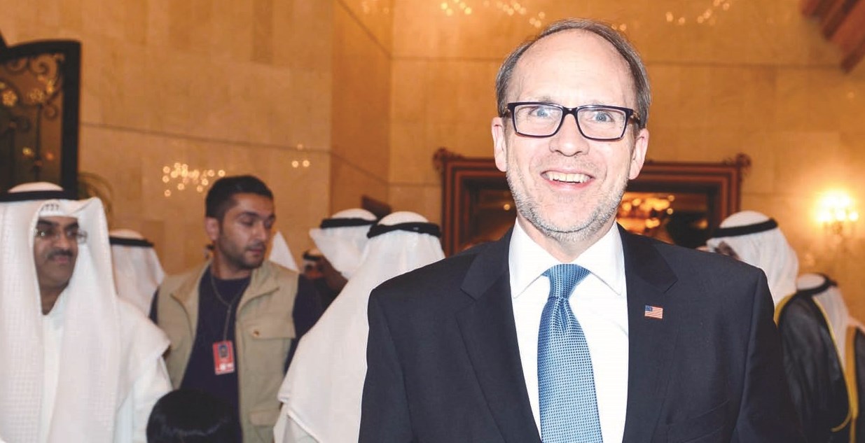 السفير الأميركي في ديوان الخالد لتقديم التهاني