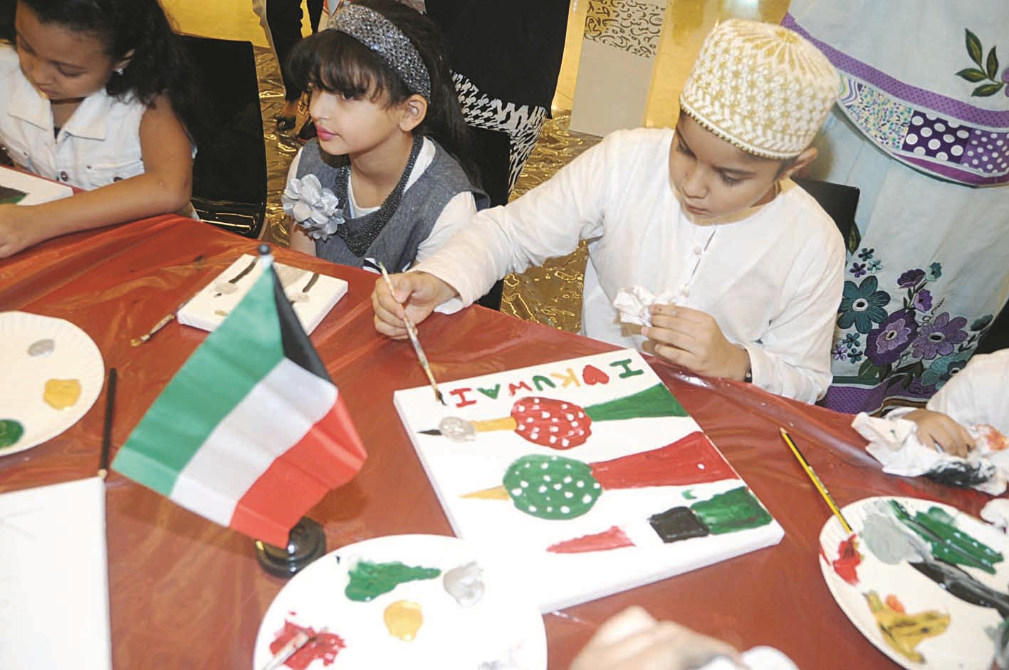 «أنا أحب الكويت» بالإنكليزية  (تصوير طارق عز الدين )