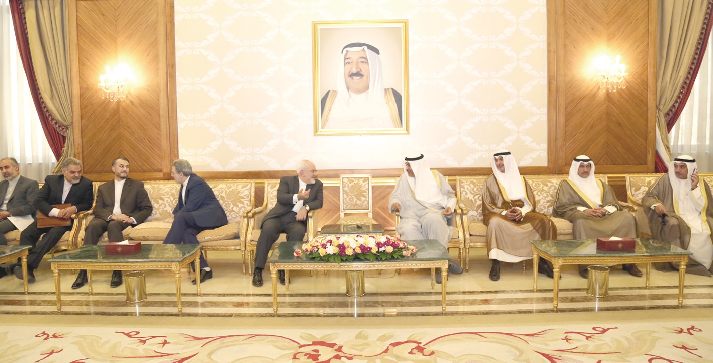 من مباحثات صباح الخالد والضيف الإيراني