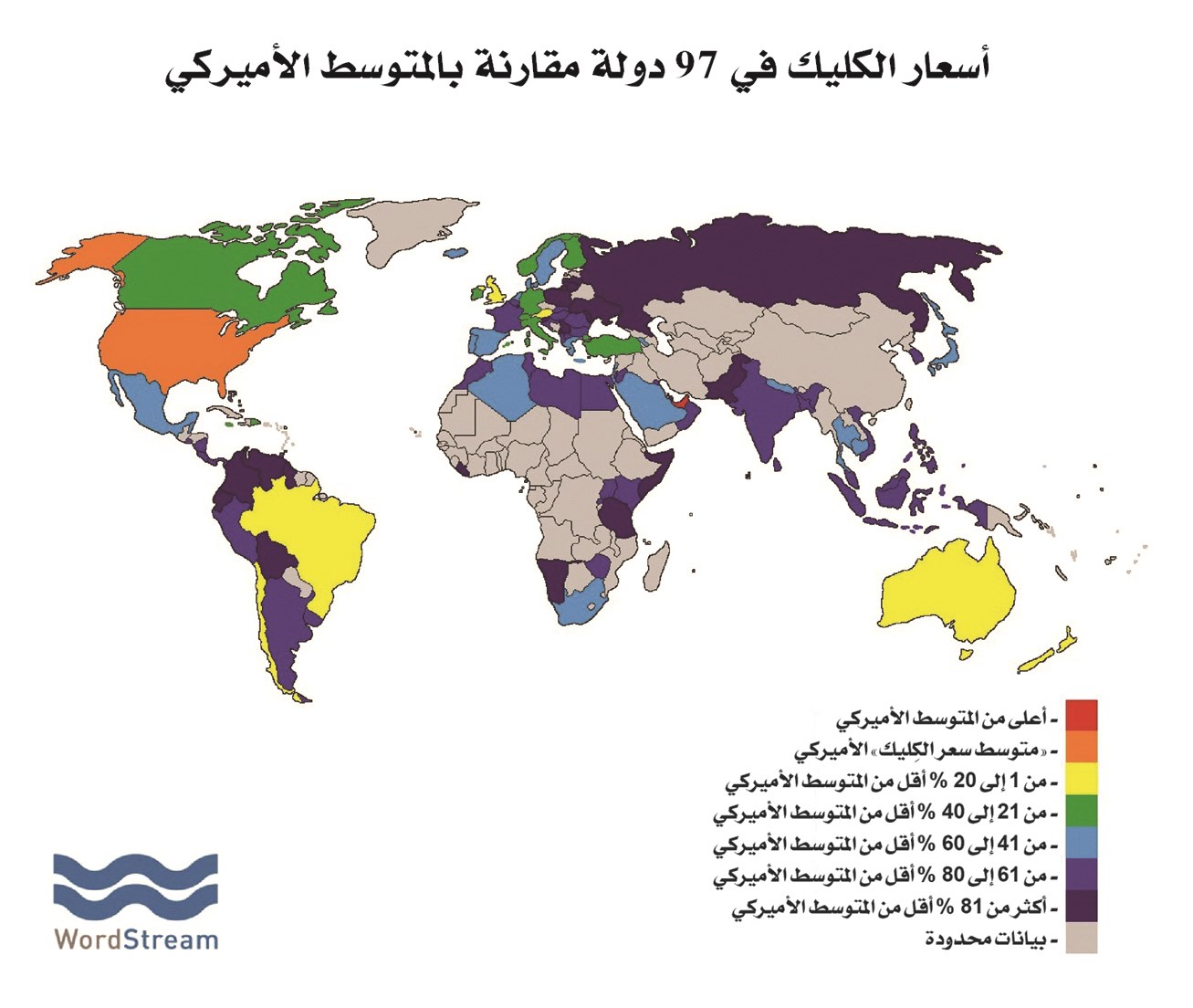 u062eu0631u064au0637u0629 u062au0628u064au0651u0646 u0645u062au0648u0633u0637u0627u062a u0623u0633u0639u0627u0631 u0627u0644u0643u0644u064au0643 u0641u064a 97 u062fu0648u0644u0629 u062du0648u0644 u0627u0644u0639u0627u0644u0645 u0645u0642u0627u0631u0646u0629 u0628u0627u0644u0645u062au0648u0633u0637 u0627u0644u0623u0645u064au0631u0643u064a