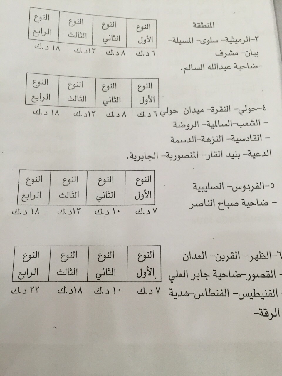 قرار وزارة الداخلية المنظم لتعرفة عدادات سيارات التاكسي وسيارات الأجرة تحت الطلب