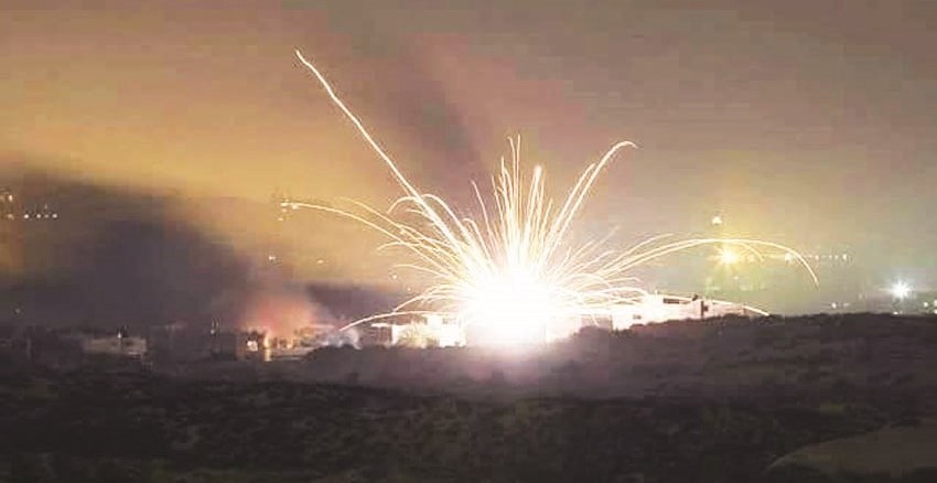 u0644u062du0638u0629 u0627u0646u0641u062cu0627u0631 u0635u0627u0631u0648u062e u0627u0633u0631u0627u0626u064au0644u064a u0623u0637u0644u0642u062au0647 u0637u0627u0626u0631u0629 u0639u0644u0649 u0647u062fu0641 u0641u064a u0633u0648u0631u064au0629