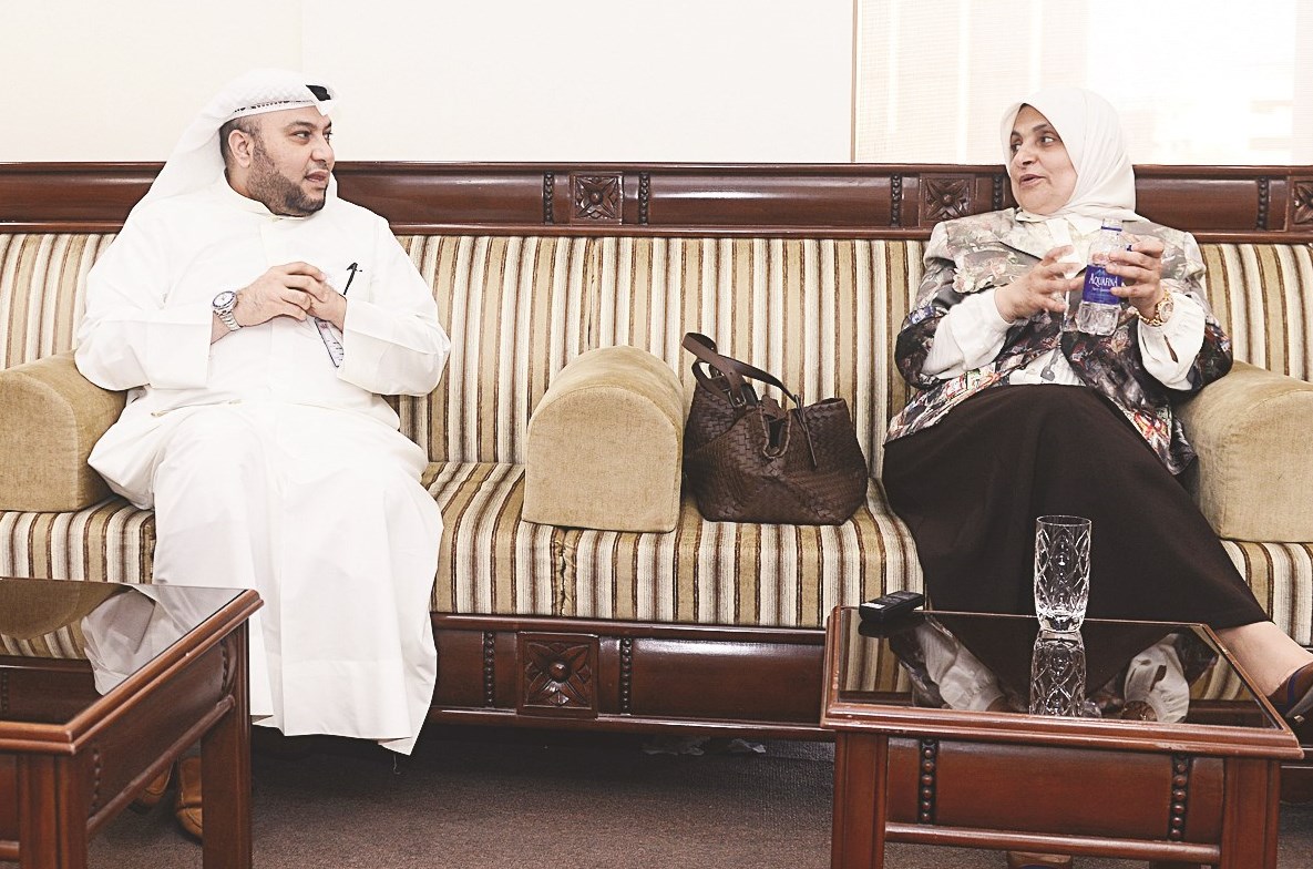 حوار بين الوزيرة الصبيح ورئيس التحرير الزميل ماجد العلي