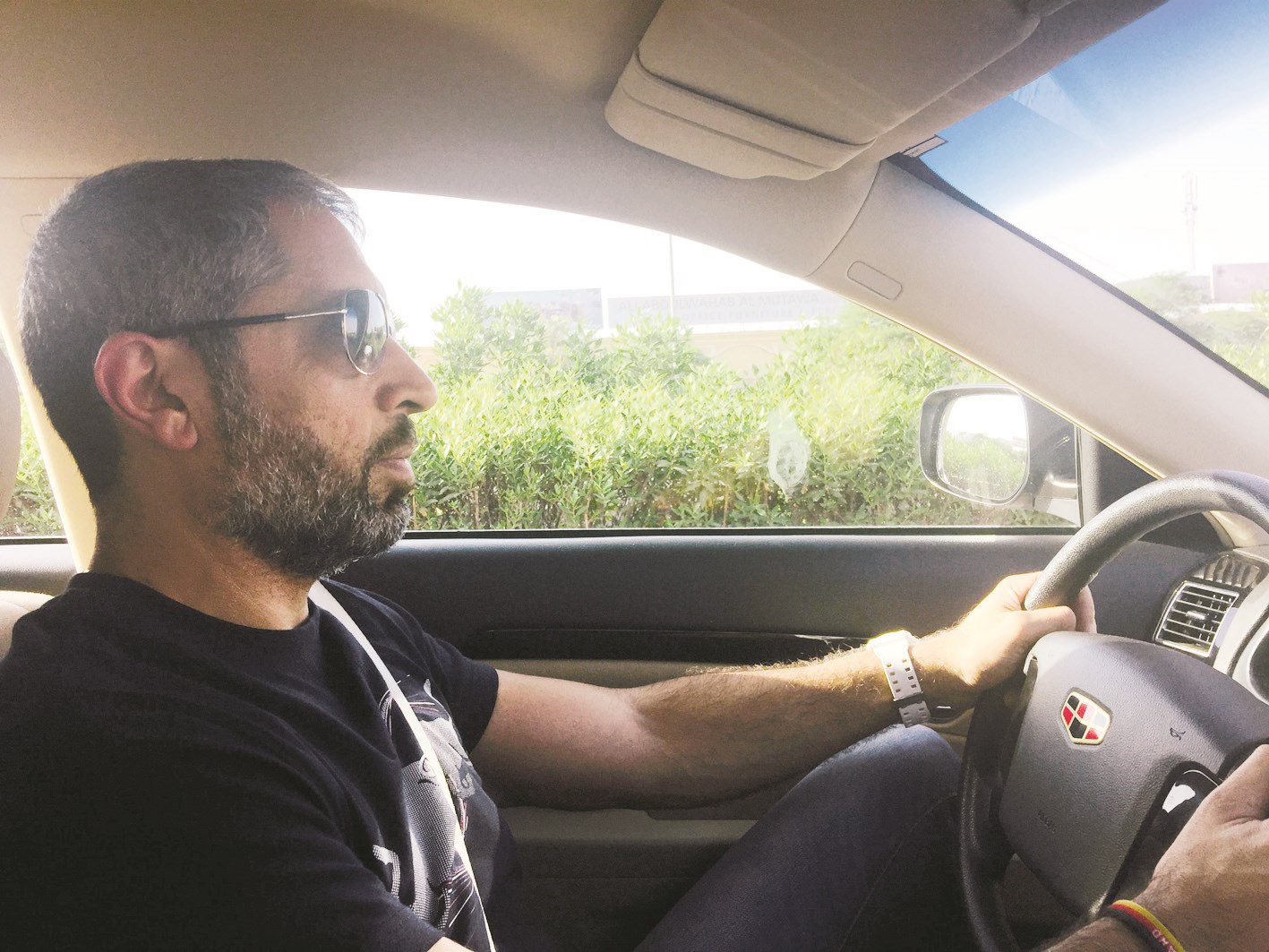 الزميل سهيل الحويك خلال التجربة