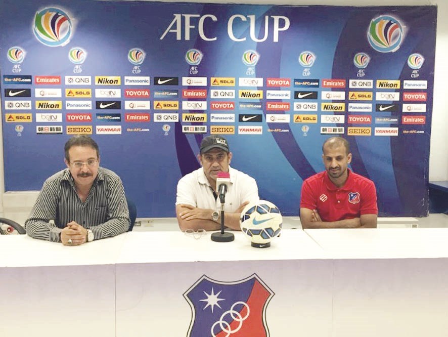 لقطة من المؤتمر الصحافي الذي عقد أمس